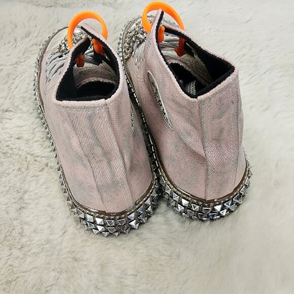 NEW Nan-Ku Couture Free People Cruise Stidded Mellow Mauve Pink High Top Sneaker - Picture 7 of 12